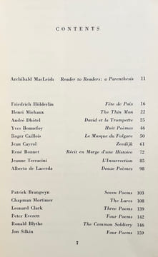 Botteghe oscure n°20, septembre 1957.. MacLEISH (Archibald). HOLDERLIN (Friedrich). MICHAUX (Henri). DHOTEL (André). BONNEFOY (Yves). CAILLOIS ...