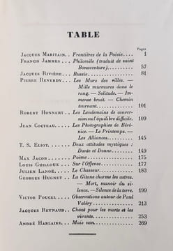 Troisième numéro de Chroniques - Le Roseau d'or, oeuvres et chroniques, n°14 - . COCTEAU (Jean). JACOB (Max). ELIOT (T.S.). GUILLOUX (Louis). REVERDY ...