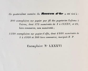 Troisième numéro de Chroniques - Le Roseau d'or, oeuvres et chroniques, n°14 -