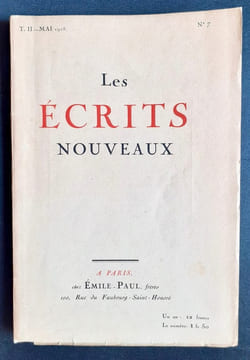 Les Ecrits nouveaux. N°7, mai 1918.. LARGUIER (Léo). CLERC (Charly). TOLSTOI (Léon). OHANIAN (Armène). CLOUARD (Henri). CUADRA (Luis de). MIOMANDRE ...