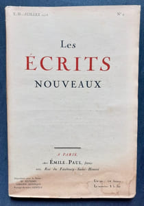 Les Ecrits nouveaux. N°9, juillet 1918.