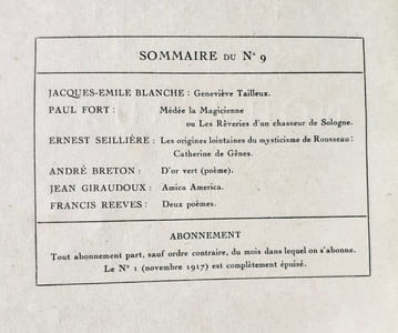 Les Ecrits nouveaux. N°9, juillet 1918.