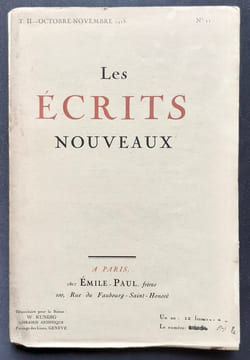 Les Ecrits nouveaux. N°11, octobre-novembre 1918.. SUARES (André). CAMO (Pierre). DUHAMEL (Georges). CLIFFORD-BARNEY (Natalie). GIRAUDOUX (Jean). ...