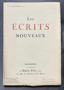 Les Ecrits nouveaux. N°12, décembre 1918.