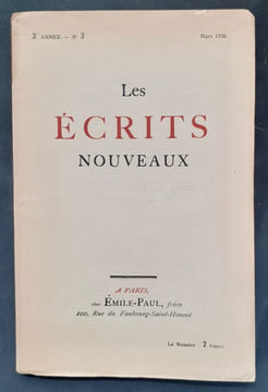 Les Ecrits nouveaux. N°3, mars 1920.. HEINE (Henri). BLANCHE (Jacques-Emile). ARNOUX (Alexandre). CLIFFORD-BARNEY (Natalie). LAHOVARY (Jean). ...