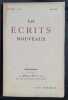 Les Ecrits nouveaux. N°4, avril 1920.. SUARES (André). SERSTEVENS (A.T.). KLINGSOR (Tristan). LARBAUD (Valery). BENOIT (Pierre). CHADOURNE (Louis).