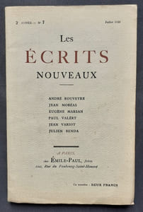 Les Ecrits nouveaux. N°7, juillet 1920.