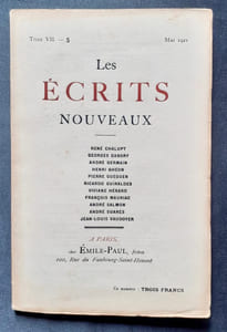 Les Ecrits nouveaux. Tome VII. N°5, mai 1921.