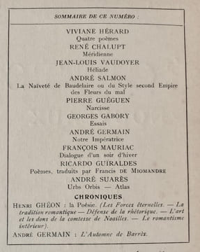 Les Ecrits nouveaux. Tome VII. N°5, mai 1921.. MAURIAC (François). GHEON (Henri). GABORY (Georges). GUIRALDES (Ricardo). HERARD (Viviane). VAUDOYER ...