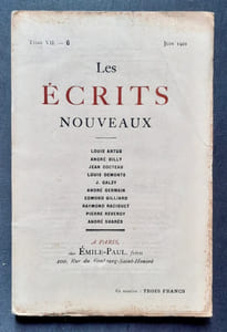 Les Ecrits nouveaux. Tome VII. N°6, juin 1921.