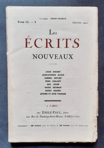 Les Ecrits nouveaux. Tome IX. N°1, janvier 1922.