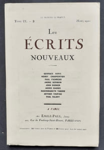 Les Ecrits nouveaux. Tome IX. N°3, mars 1922.