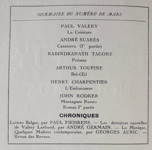 Les Ecrits nouveaux. Tome IX. N°3, mars 1922.