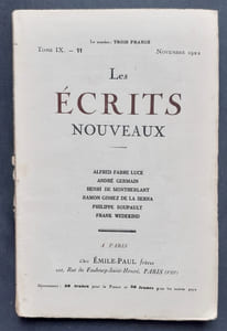 Les Ecrits nouveaux. Tome IX. N°11, novembre 1922.