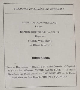 Les Ecrits nouveaux. Tome IX. N°11, novembre 1922.