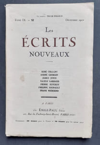 Les Ecrits nouveaux. Tome IX. N°12, décembre 1922.