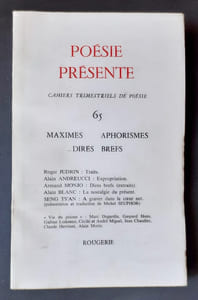 Poésie présente. Cahiers trimestriels de poésie. N°65, décembre 1987.