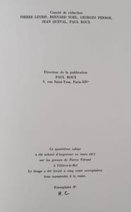 La Traverse n°4, printemps 1971 -