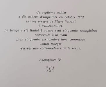 La Traverse n°7, octobre 1973 -