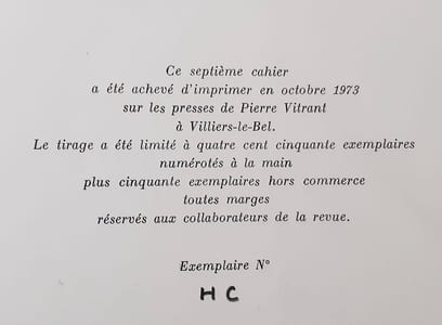 La Traverse n°7, octobre 1973 -