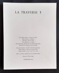La Traverse n°5, automne-hiver 1972 -