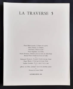 La Traverse n°5, automne-hiver 1972 -