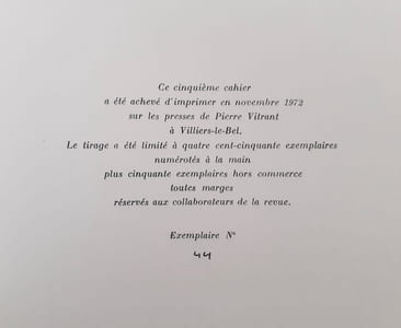 La Traverse n°5, automne-hiver 1972 -
