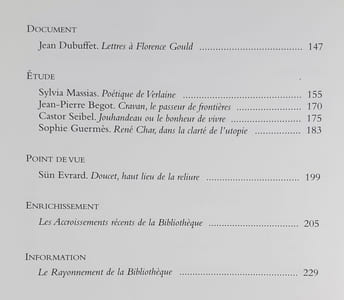 Cahiers de la bibliothèque littéraire Jacques Doucet - Numéro 1 -