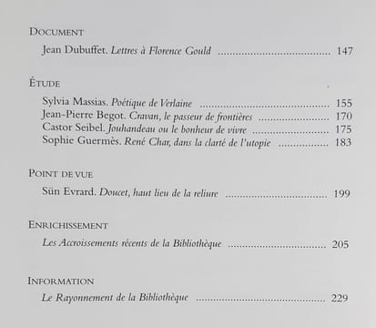 Cahiers de la bibliothèque littéraire Jacques Doucet - Numéro 1 - . DU BOUCHET (André) - CIORAN (E.M.) - SIMON (Claude) - NOEL (Bernard) - PEYRE ...