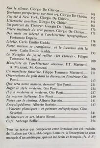 L'ennemi, 1987: Créations italiques, la culture italienne entre deux guerres. 