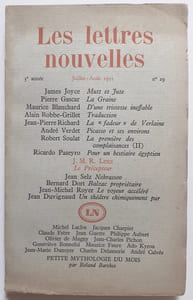 Les Lettres Nouvelles : n°29, juillet-août 1955.