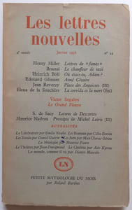 Les Lettres Nouvelles : n°34, janvier 1956.
