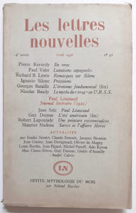 Les Lettres Nouvelles : n°37, avril 1956.