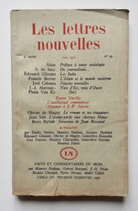 Les Lettres Nouvelles : n°39, juin 1956.