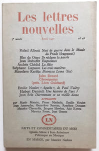 Les Lettres Nouvelles : n°48, avril 1957.