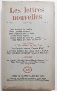 Les Lettres Nouvelles : n°45, janvier 1957.