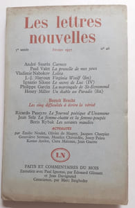 Les Lettres Nouvelles : n°46, février 1957.