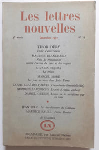 Les Lettres Nouvelles : n°55, décembre 1957.