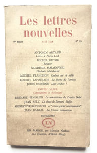 Les Lettres Nouvelles : n°59, avril 1958.