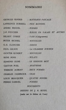 Fénix - Revue littéraire et artistique trimestrielle - n°1 - Janvier 1966 - . BESSIL (Jean Raymond) - SEFERIS (Georges) - DURRELL (Lawrence) - MIGUEL ...
