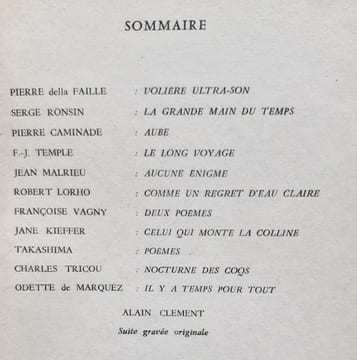 Fénix, revue littéraire et artistique trimestrielle. N°2 - Juin 1966 - . CLEMENT (Alain) - TEMPLE (Frédéric-Jacques) - RONSIN (Serge) - CAMINADE ...