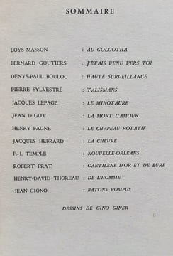Fénix, revue littéraire et artistique trimestrielle. N°4 - août 1967 - . GIONO (Jean) - MASSON (Loys) - THOREAU (Henry-David) - TEMPLE ...