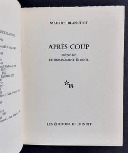 Après coup. Précédé par Le Ressassement éternel.