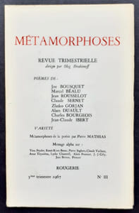 Métamorphoses. Revue trimestrielle dirigée par Oleg Ibrahimoff. N°III, Troisième trimestre 1967.