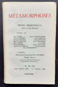Métamorphoses. Revue trimestrielle dirigée par Oleg Ibrahimoff. N°VII-VIII, quatrième trimestre 1968 - premier trimestre 1969.