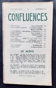 Confluences, n°3, septembre 1941.