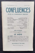 Confluences, revue de la renaissance française: n°7, janvier 1942. par SILVAIN (René). ROUSSIN (André). ISTRE (R.-L.). MICHAUD (Raymonde). RAMBAUD (Jean). ROBERT (Jacques). CHEVALIER (Jean). DEZ (André). DANIEL-ROPS. HOLDERLIN (Friedrich). SEUPHOR (Michel). TAVERNIER (René). PRINCAY (Robert).