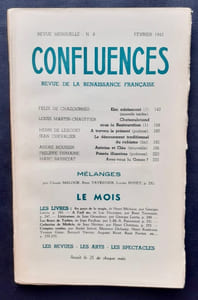 Confluences, revue de la renaissance française: n°8, février 1942.