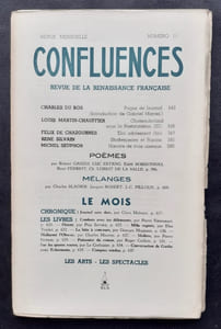 Confluences, revue de la renaissance française: n°11, juin 1942.