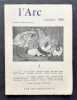 L’Arc, Cahiers méditerranéens, n°1, janvier 1958. . CLERGUE (Lucien). GIONO (Jean). PONGE (Francis). CALDERS (Pere). DESSI (Giuseppe). FEUGA. CORDIER ...